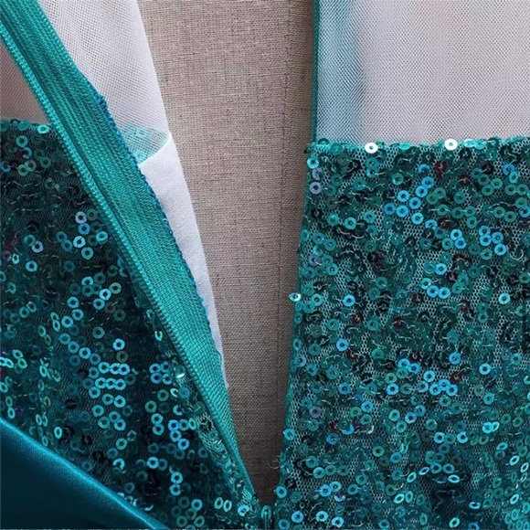 Elegant Teal and Purple Kids Formal Dress - Picture 7 of 9